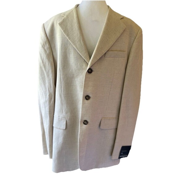 Banana Republic Linen Blend 3-button Men’s Blazer 40R Beige - Picture 1 of 16